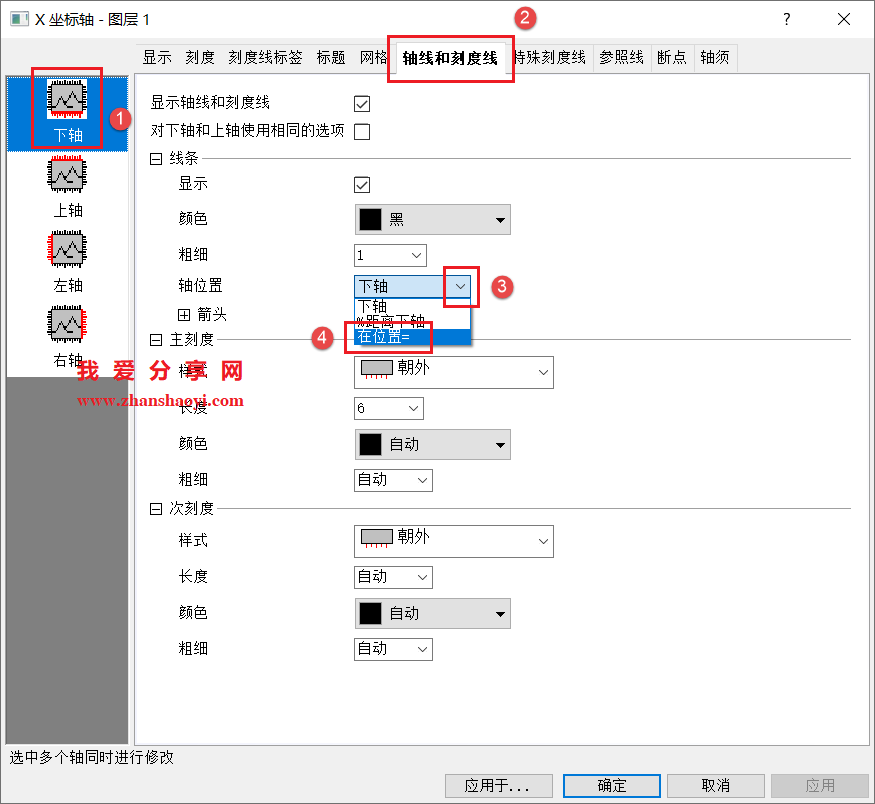 Origin 2025b图表技巧之如何修改X轴的位置?