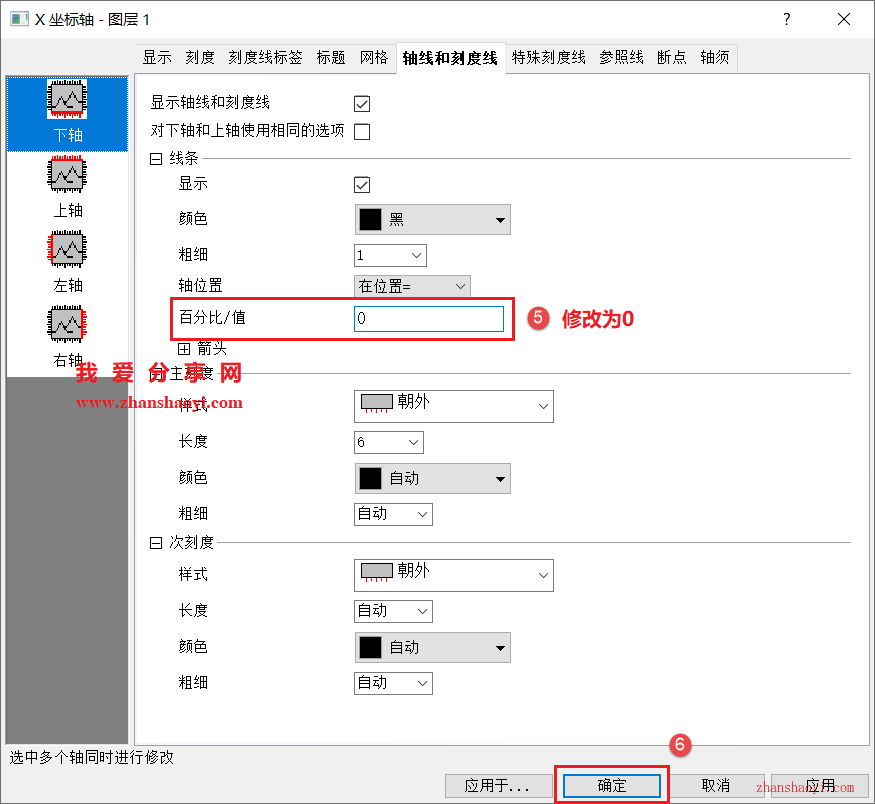 Origin 2025b图表技巧之如何修改X轴的位置？