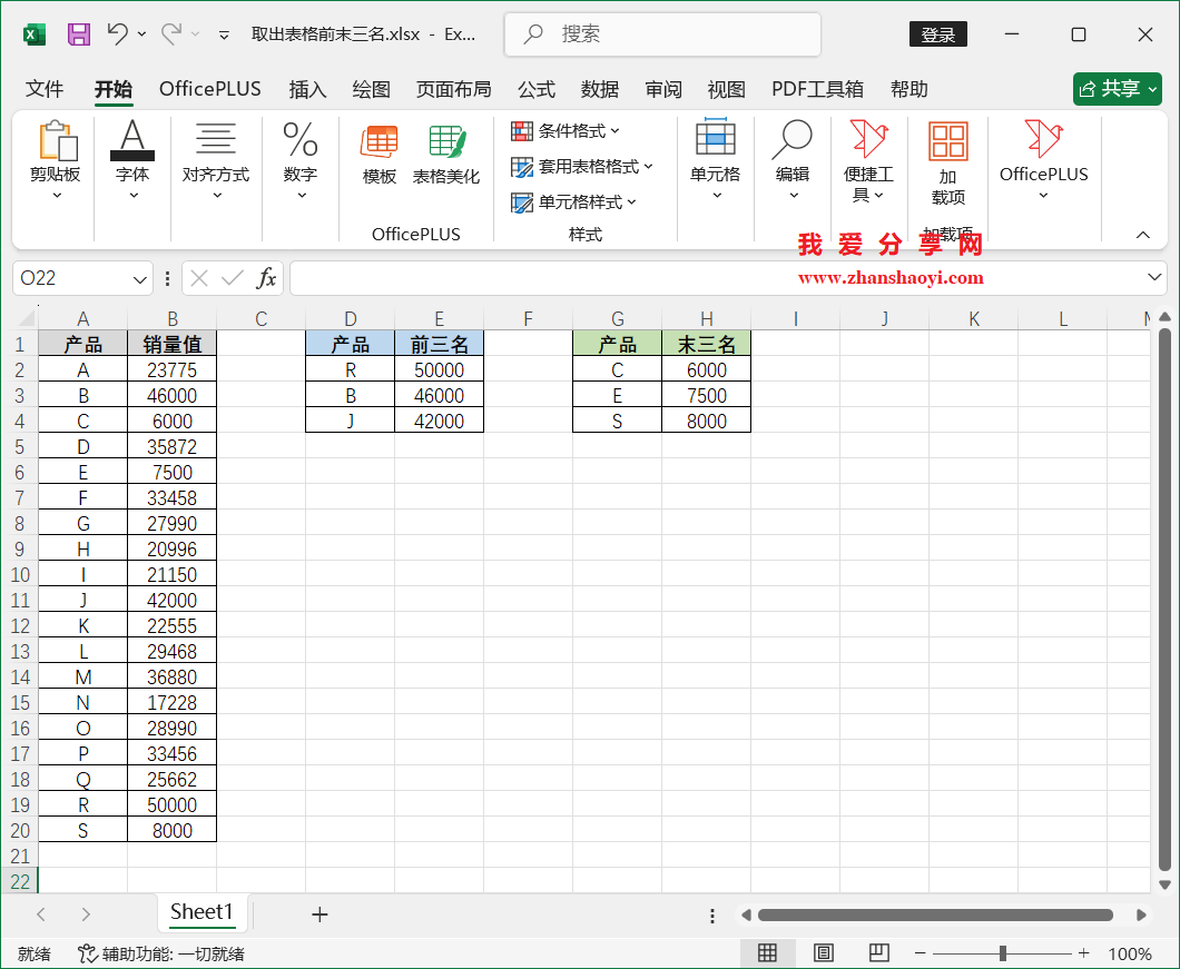 Excel 2024技巧之如何快速从表格中自动提取前三名和后三名数据?