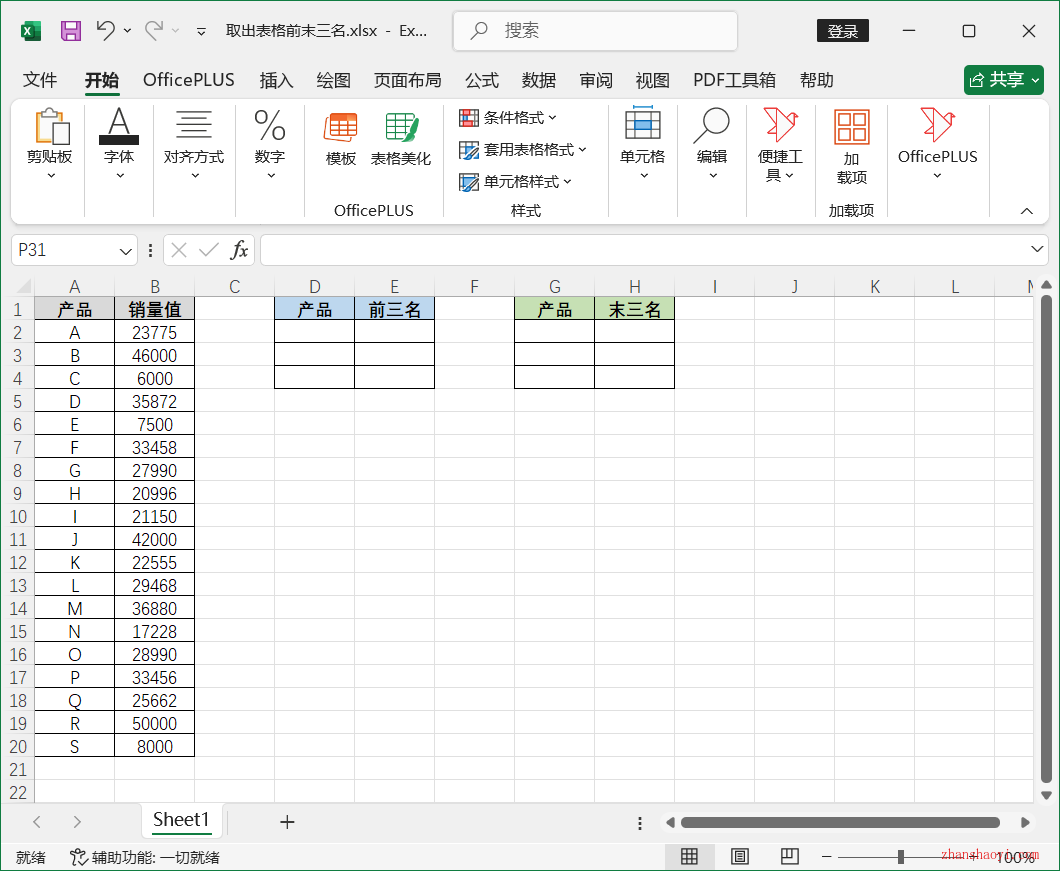 Excel 2024技巧之如何快速从表格中自动提取前三名和后三名数据？