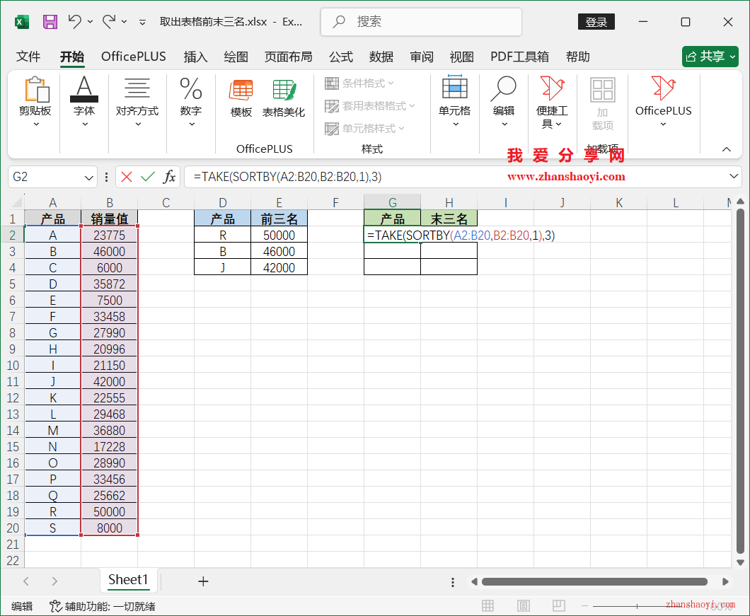 Excel 2024技巧之如何快速从表格中自动提取前三名和后三名数据？