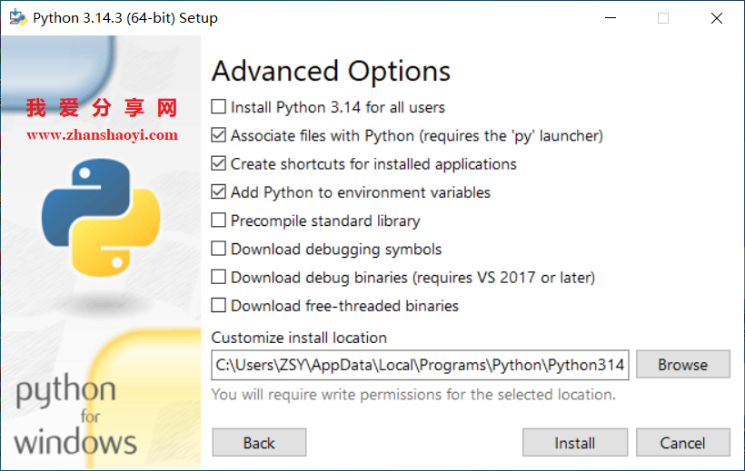 Python 3.14.3英文版安装教程(附下载)