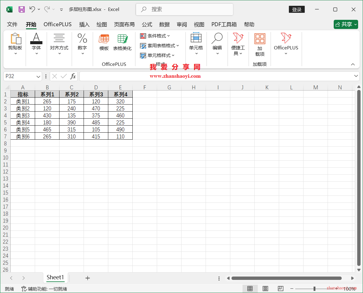 Excel 2024图表技巧之复合多层柱形图，多组数据每个系列单独放一层！