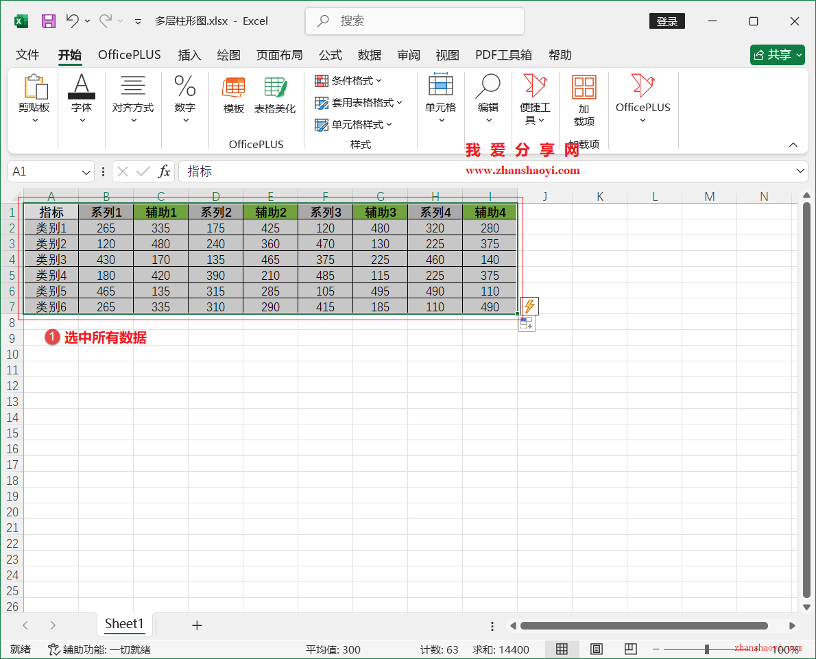Excel 2024图表技巧之复合多层柱形图，多组数据每个系列单独放一层！