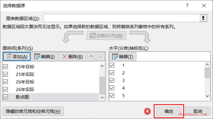 Excel 2024图表技巧之近三年业绩完成对比图，同时展示多年份目标和实际值