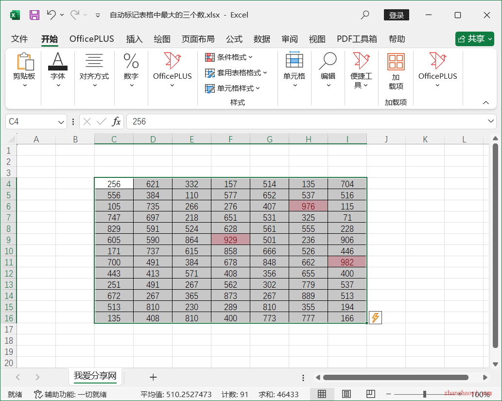 Excel技巧之快速找出表格中最大的三个数并自动设置颜色