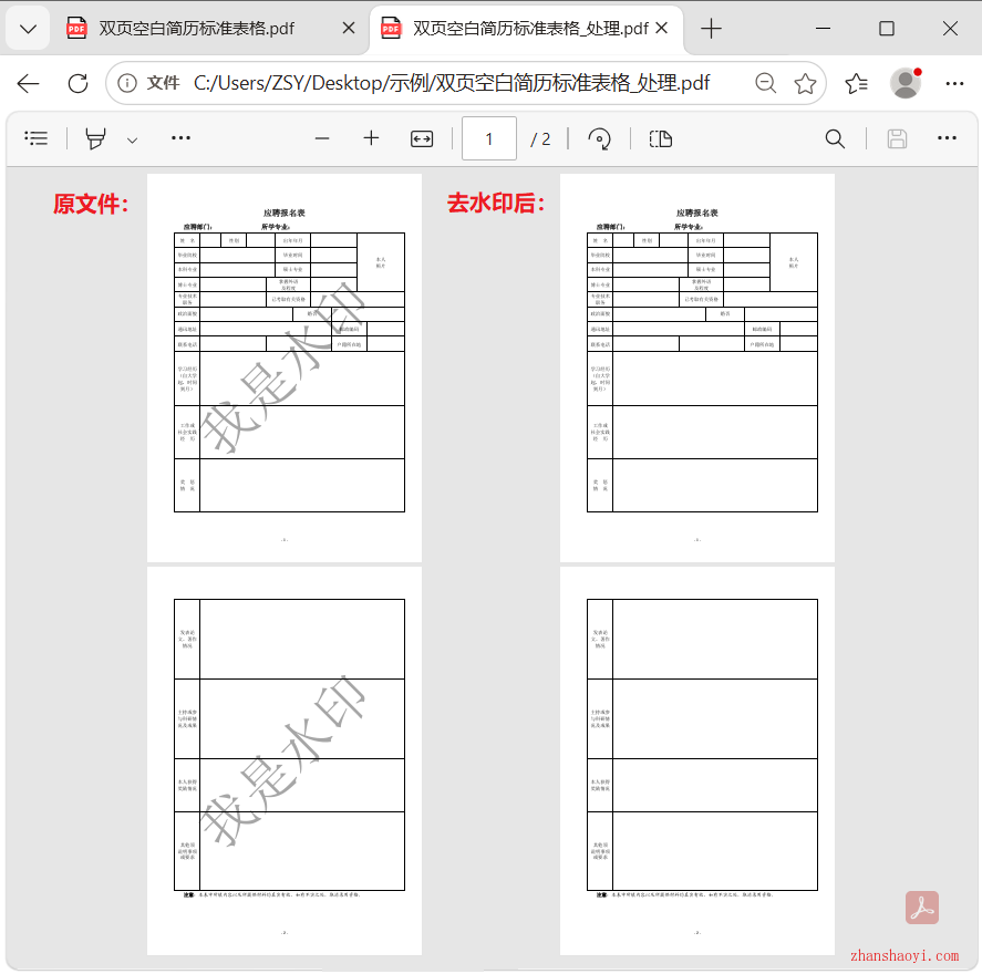 PDF去水印工具中文免安装便携版下载|兼容WIN11